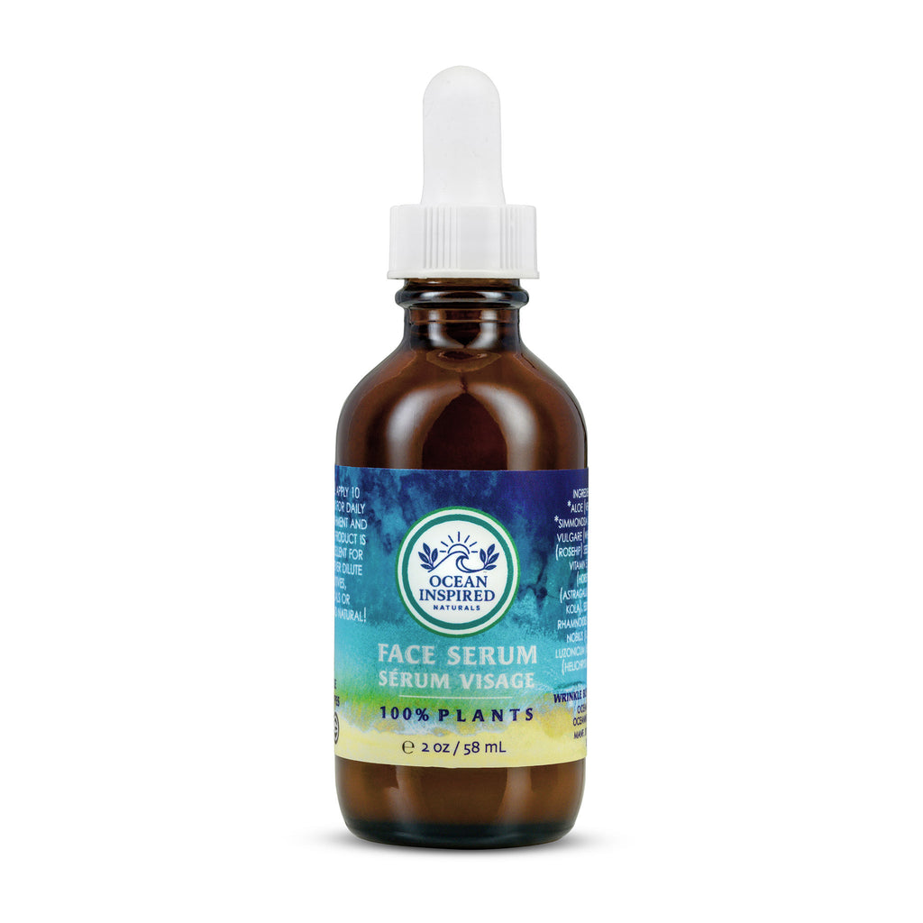Ocean Inspired Face Serum, 100% Plants/Vegan, 2 oz.